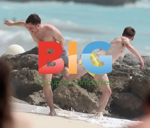 Olly Murs Plays Football on Caribbean Beach