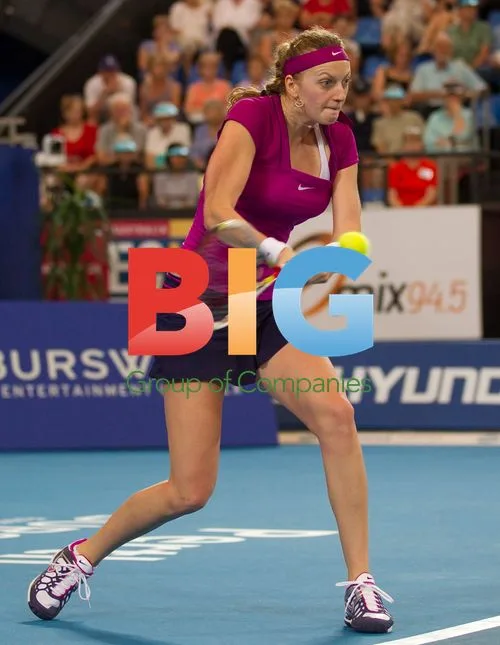 Petra Kvitova plays tennis at Hopman Cup