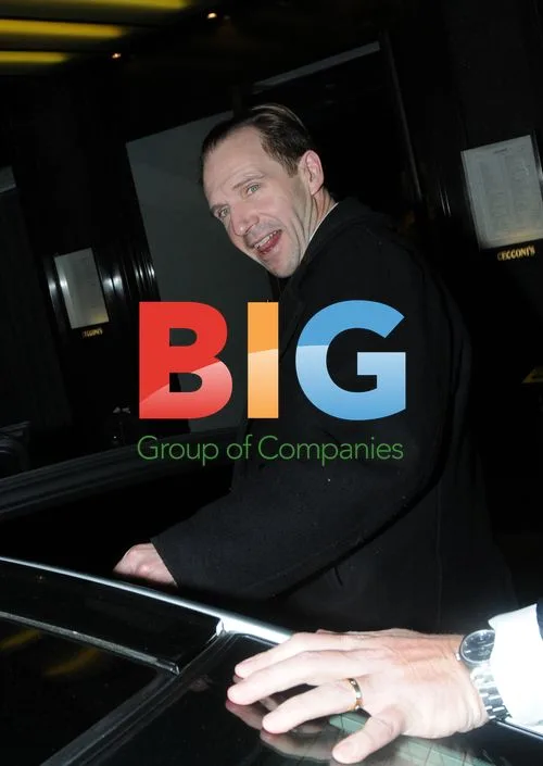 Actor Ralph Fiennes Gets into Car in London