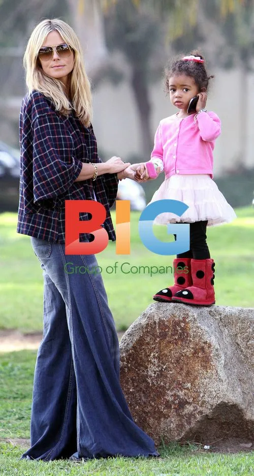 Heidi Klum with Kids at Park