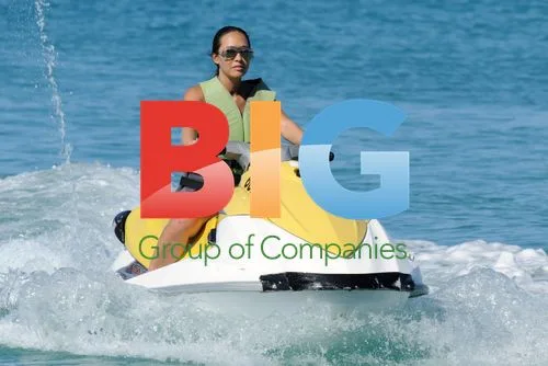 Myleene Klass on Jet Ski in Caribbean