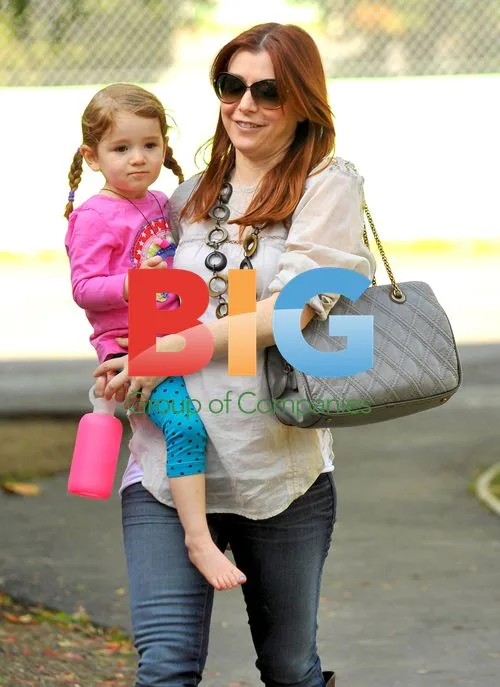 Alyson Hannigan and Family at Brentwood Farmers Market