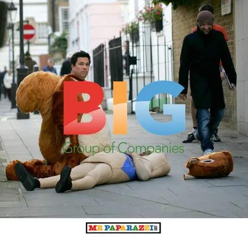 Dom Joly Filming Squirrel Costume