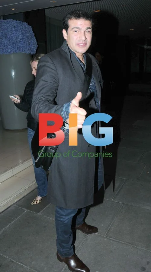 Actor Tamer Hassan Outside London Hotel
