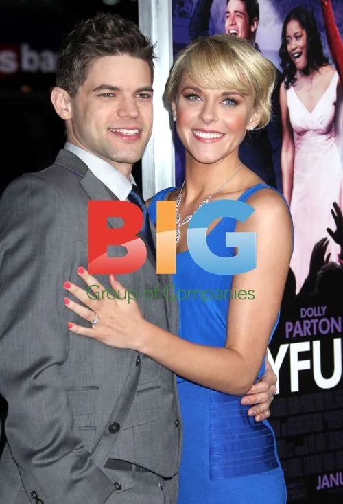 Jeremy Jordan and Ashley Spencer at Joyful Noise Premiere