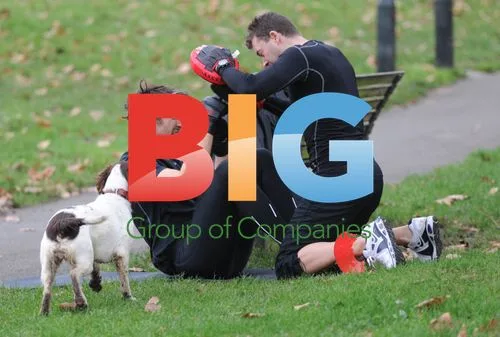TV Presenter George Lamb Exercises with Trainer