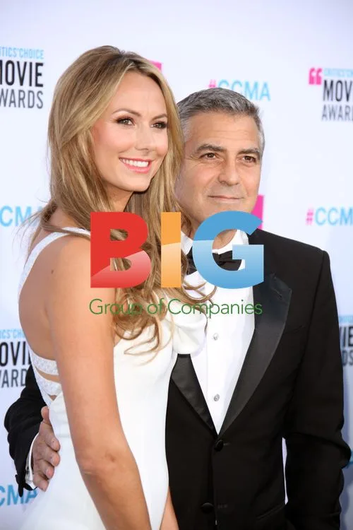 Stacey Keibler and George Clooney at Critics' Choice Awards