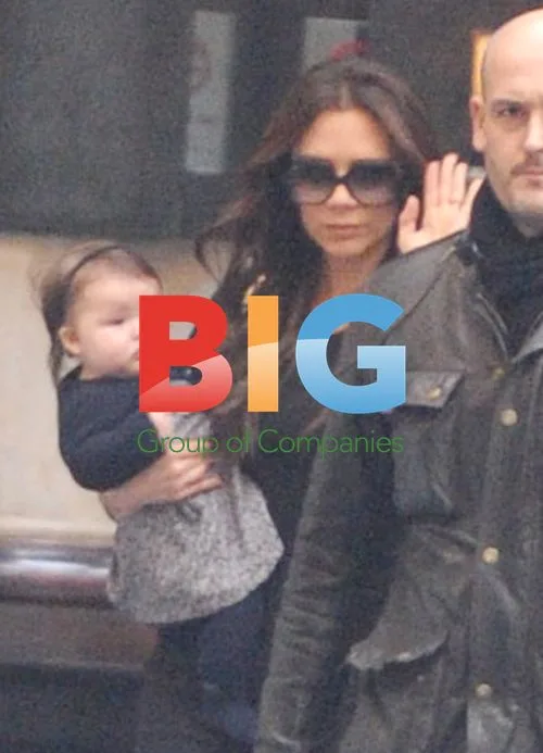 Victoria Beckham and Harper Seven Leaving Hotel