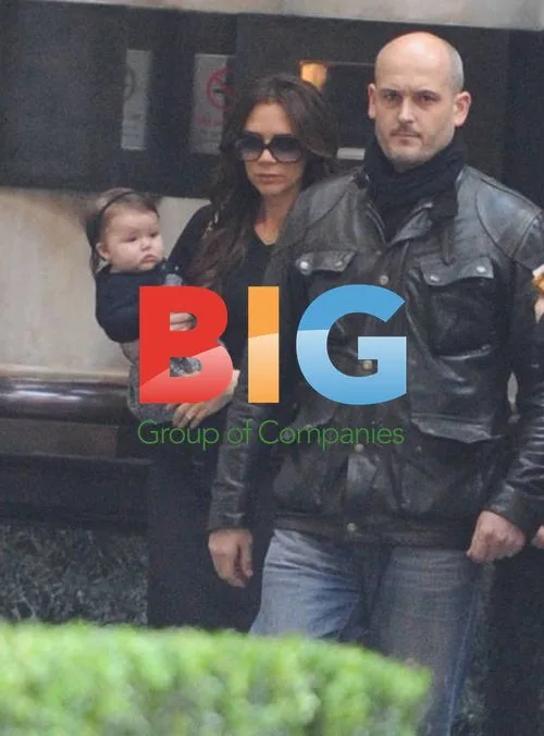 Victoria Beckham and baby Harper in London