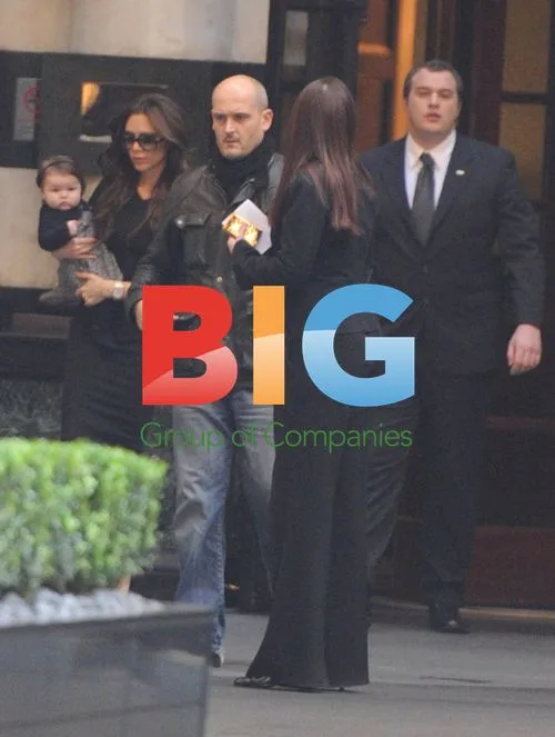Victoria Beckham and Baby Harper Leave Hotel