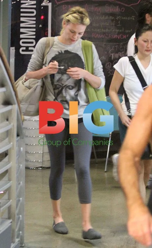 Charlize Theron Workout at Crunch Gym