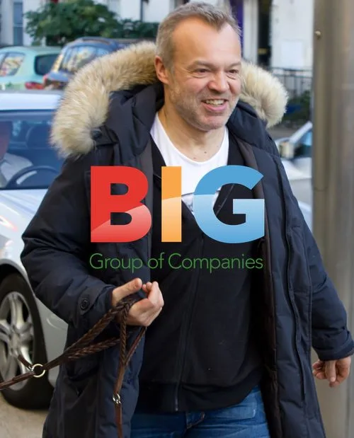 Graham Norton walks dogs in London