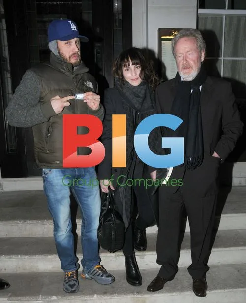 Tom Hardy, Noomi Rapace and Ridley Scott in London