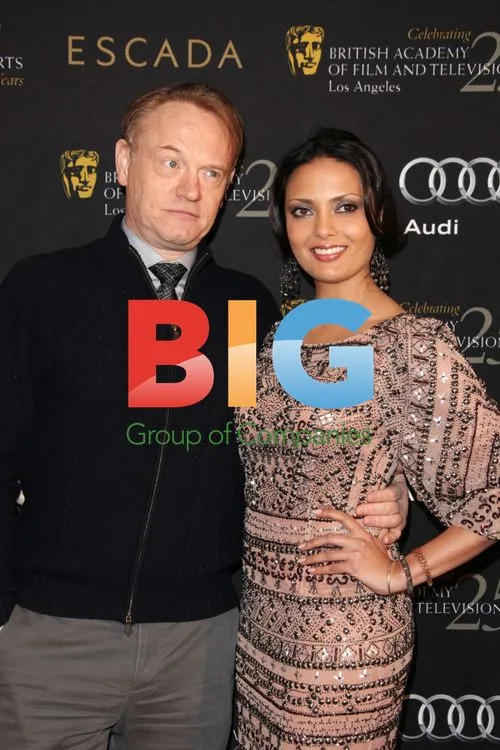 Jared Harris and Allegra Riggio at BAFTA LA Awards Tea Party
