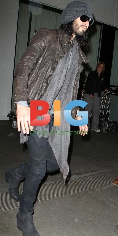 Russell Brand Arriving at LAX Airport