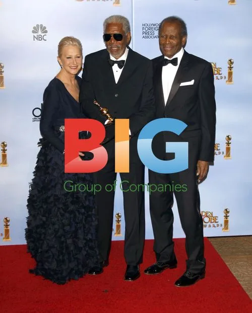 Helen Mirren, Morgan Freeman, Sidney Poitier at Golden Globes 2012