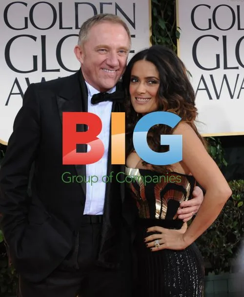 Salma Hayek and Francois-Henri Pinault at Golden Globes