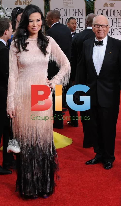 Rupert Murdoch and Wendi Deng at 69th Golden Globes