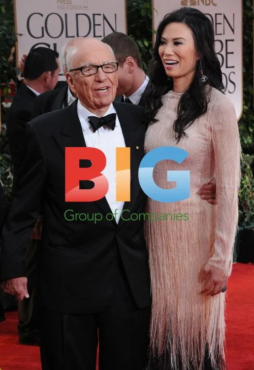 Rupert Murdoch and Wendi Deng at Golden Globes
