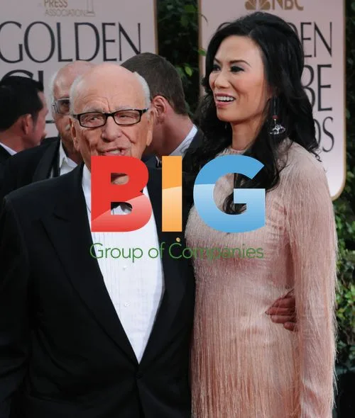 Rupert Murdoch and Wendi Deng at Golden Globe Awards