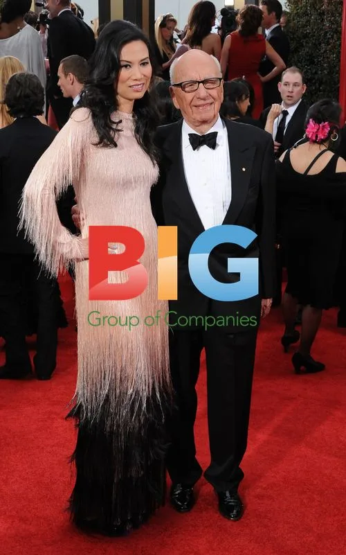 Rupert Murdoch and Wendi Deng at 2012 Golden Globes
