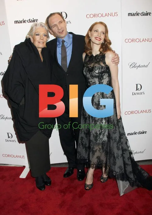 Vanessa Redgrave, Ralph Fiennes and Jessica Chastain at "Coriolanus" Premiere