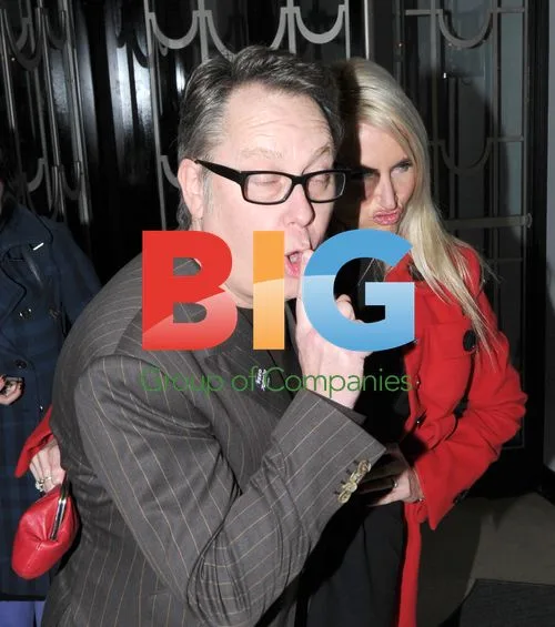 Vic Reeves and wife Nancy Sorrell at Claridges
