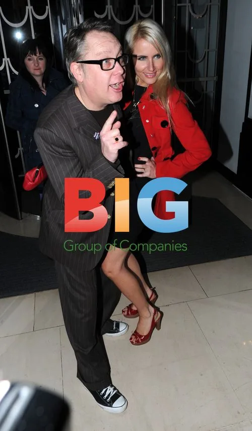 Vic Reeves and Wife Nancy Sorrell at Claridge's