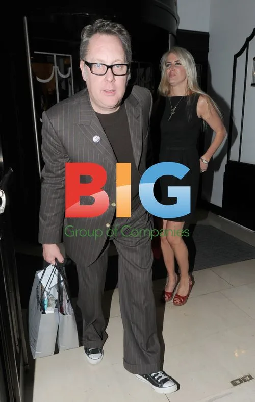 Vic Reeves and Wife Nancy Sorrell at Claridges
