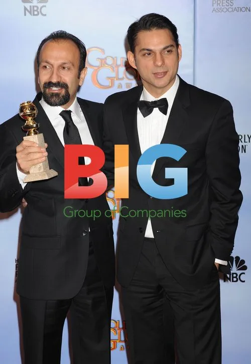 Asghar Farhadi and Peyman Moaadi at Golden Globes