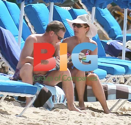 Glenn Hoddle and Wife Relax on Caribbean Beach