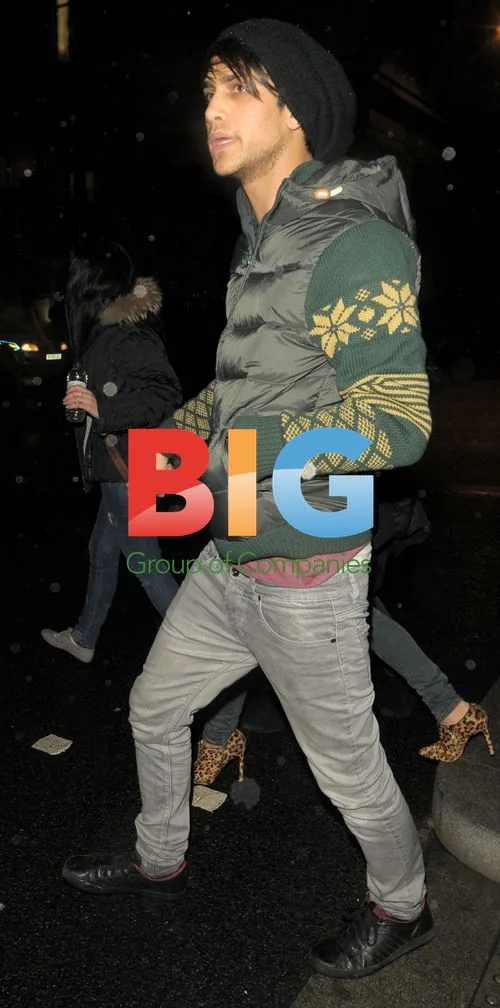 Luke Pasqualino Leaving Aura Nightclub