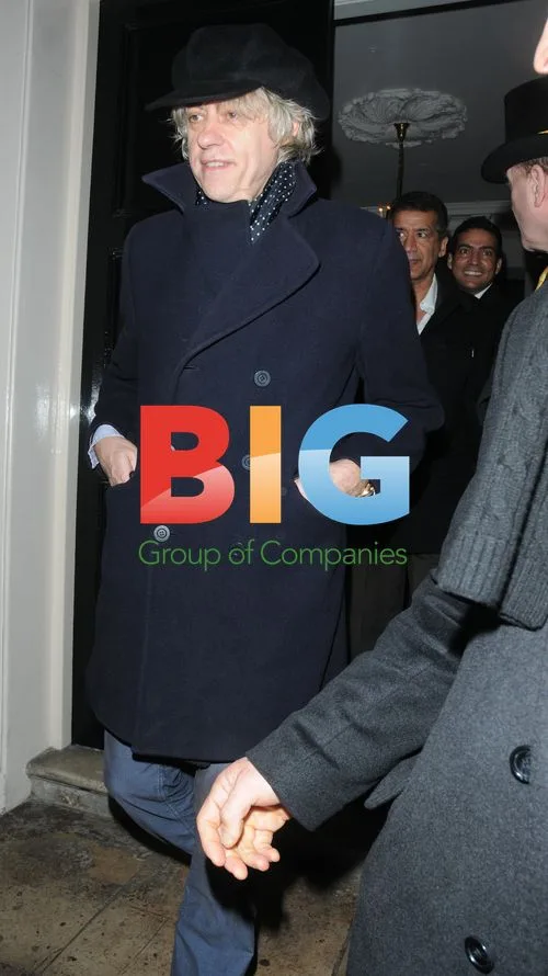Sir Bob Geldof leaving The Arts Club