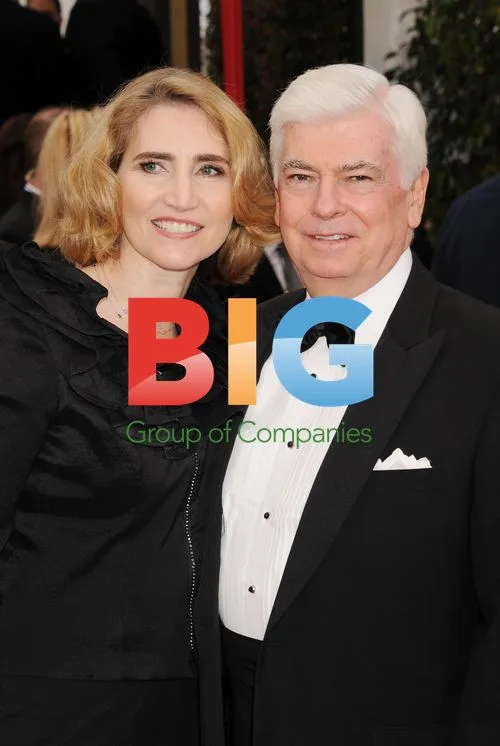 Senator Chris Dodd and Jackie Clegg at Golden Globes