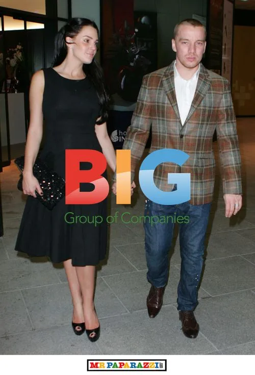 Danielle Lloyd and Jamie O'Hara at Restaurant Opening