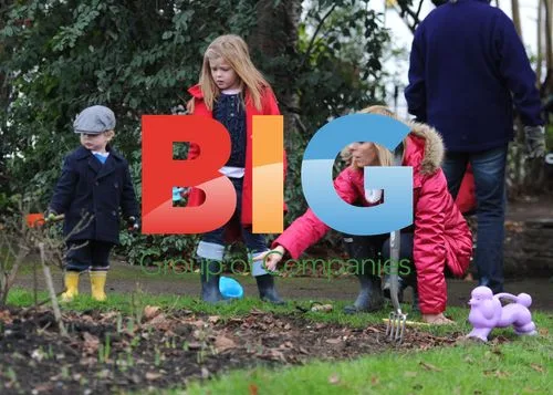 Kate Garraway and Family at Park Clean Up