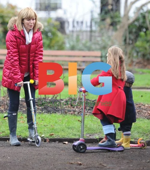 Kate Garraway & Family at Park Cleanup