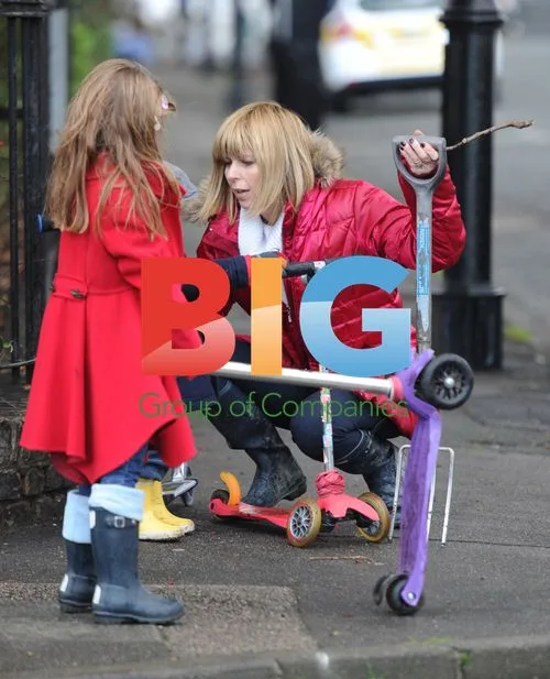Kate Garraway and Family at Park Cleanup
