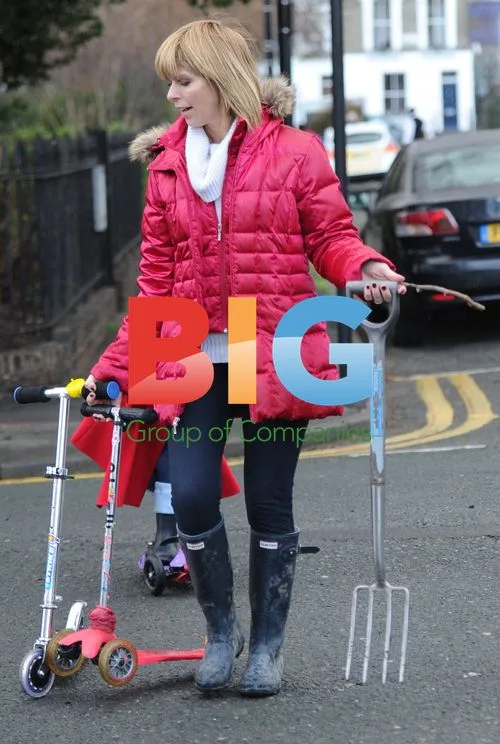 Kate Garraway and Family at Park Cleanup