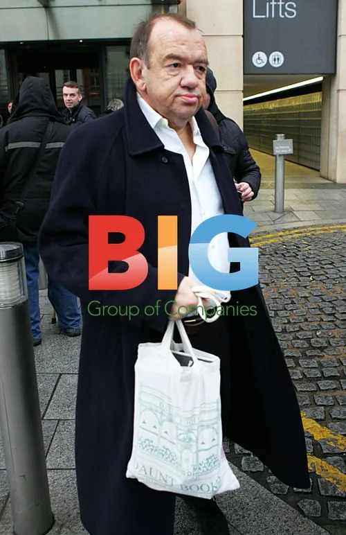 Mel Smith on the way to BBC drama set