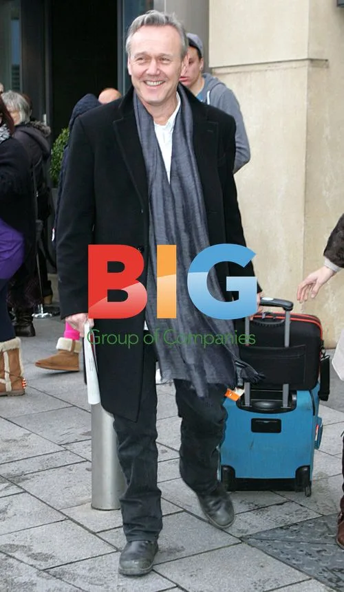 Anthony Head on way to TV set in Birmingham