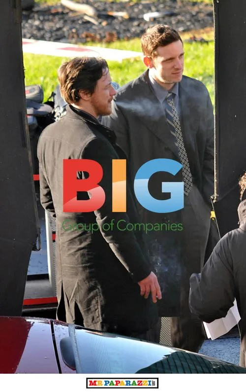 James McAvoy and Jamie Bell film Filth in Glasgow
