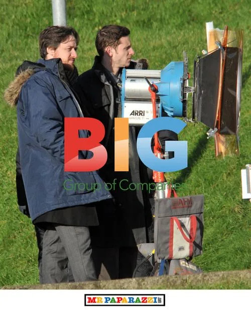 James McAvoy and Jamie Bell on Filth Set