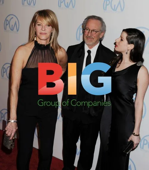 Spielberg, Capshaw and Sasha at Producers Guild Awards