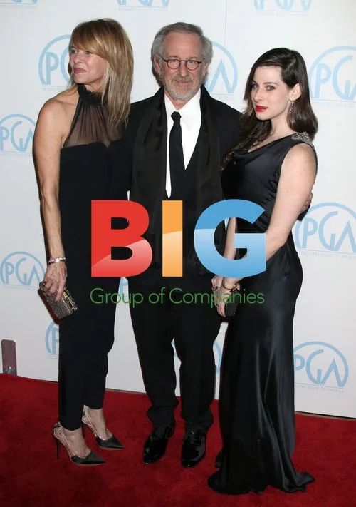Kate Capshaw, Steven Spielberg and Sasha Spielberg at Producers Guild Awards