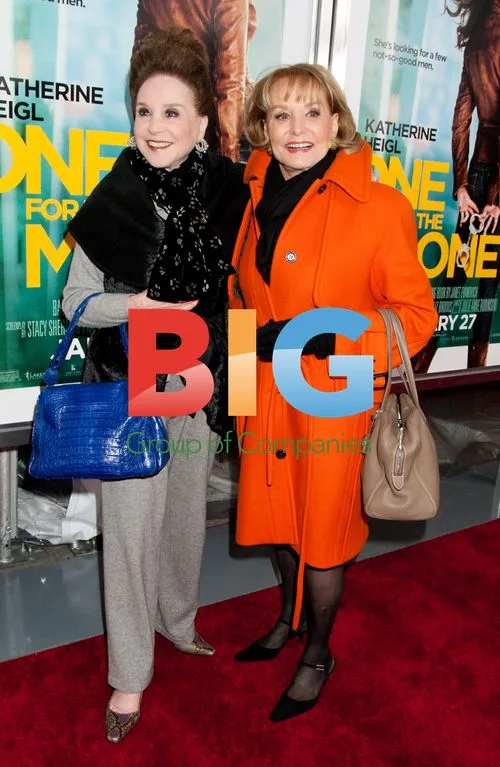 Cindy Adams and Barbara Walters at One for the Money premiere
