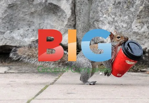 Squirrel Enjoys Coffee at London Park