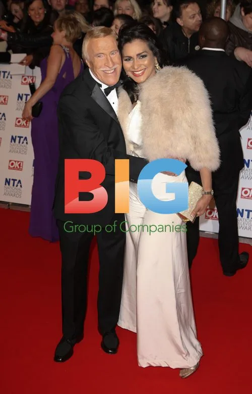 Sir Bruce Forsyth and wife Wilnelia at NTA 2012