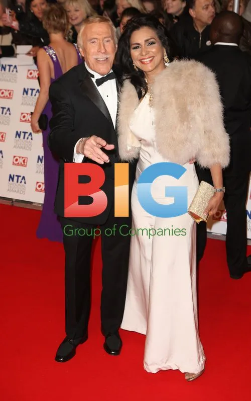Sir Bruce Forsyth and wife Wilnelia at 2012 NTAs