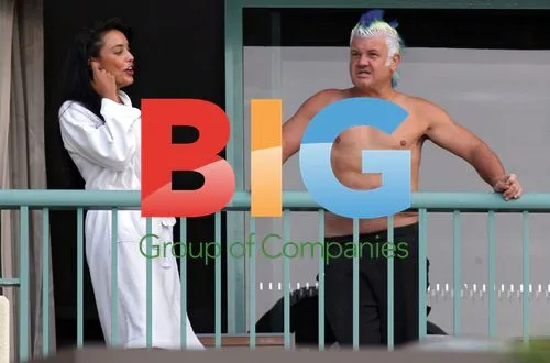 Darryn Lyons Shows Off Abs on Hotel Balcony